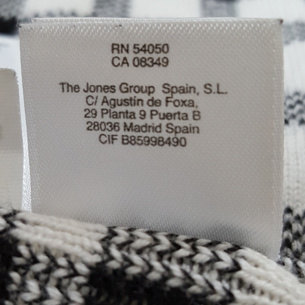 Jones New York Signature Pullover Black White Gingham Check Top Women's Size L - Picture 11 of 13